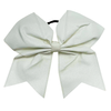 White Stitched Sparkle Cheer Bow