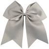 Gray Cheer Bow for Girls Large Hair Bows with Clip Holder Ribbon