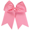 Light Pink Cheer Bow for Girls Large Hair Bows with Clip Holder Ribbon