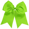 Lime Cheer Bow for Girls Large Hair Bows with Ponytail Holder Ribbon