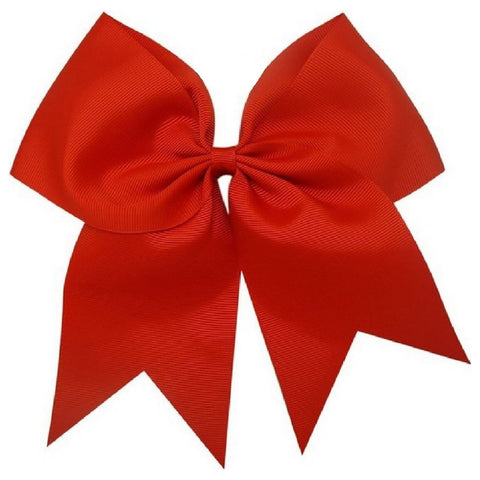 Red Cheer Bow for Girls Large Hair Bows with Clip Holder Ribbon