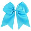 Teal Cheer Bow for Girls Large Hair Bows with Clip Holder Ribbon
