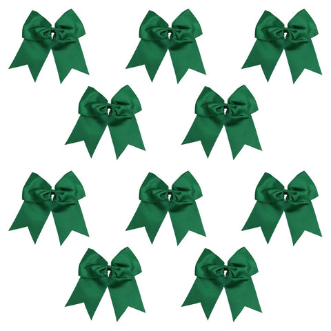 10 Forest Cheer Bows for Girls Large Hair Bows with Clip Holder Ribbon