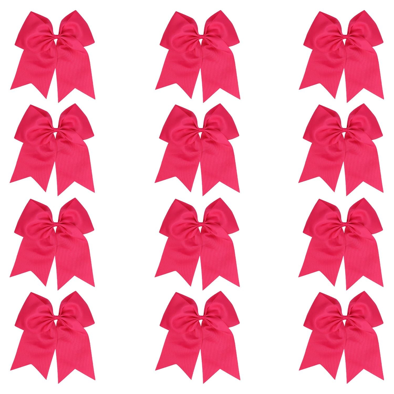 Pink Cheer Bows, Pink Volleyball Ponytail Bows, Hot Pink Softball