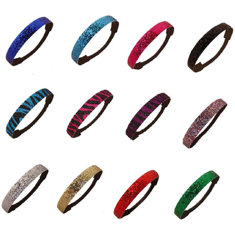 Glitter Headband Girls Headbands Sparkly Hair Head Bands You Pick Colors & Quantities