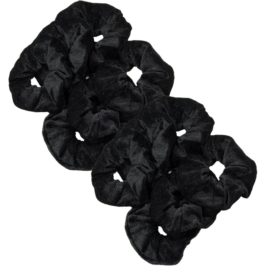 Velvet Scrunchies 12 Pack Black