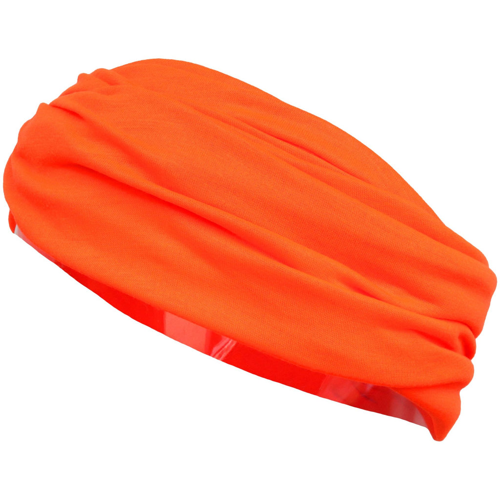 Multifunctional Headband Wide Yoga Running Workout Neon Orange