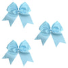 3 Light Blue Cheer Bow Large Hair Bows with Ponytail Holder Cheerleader Ribbon Cheerleading Softball Accessories