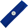 Button Ear Saver Cotton Headband Soft Stretch For Nurses Healthcare Workers Blue