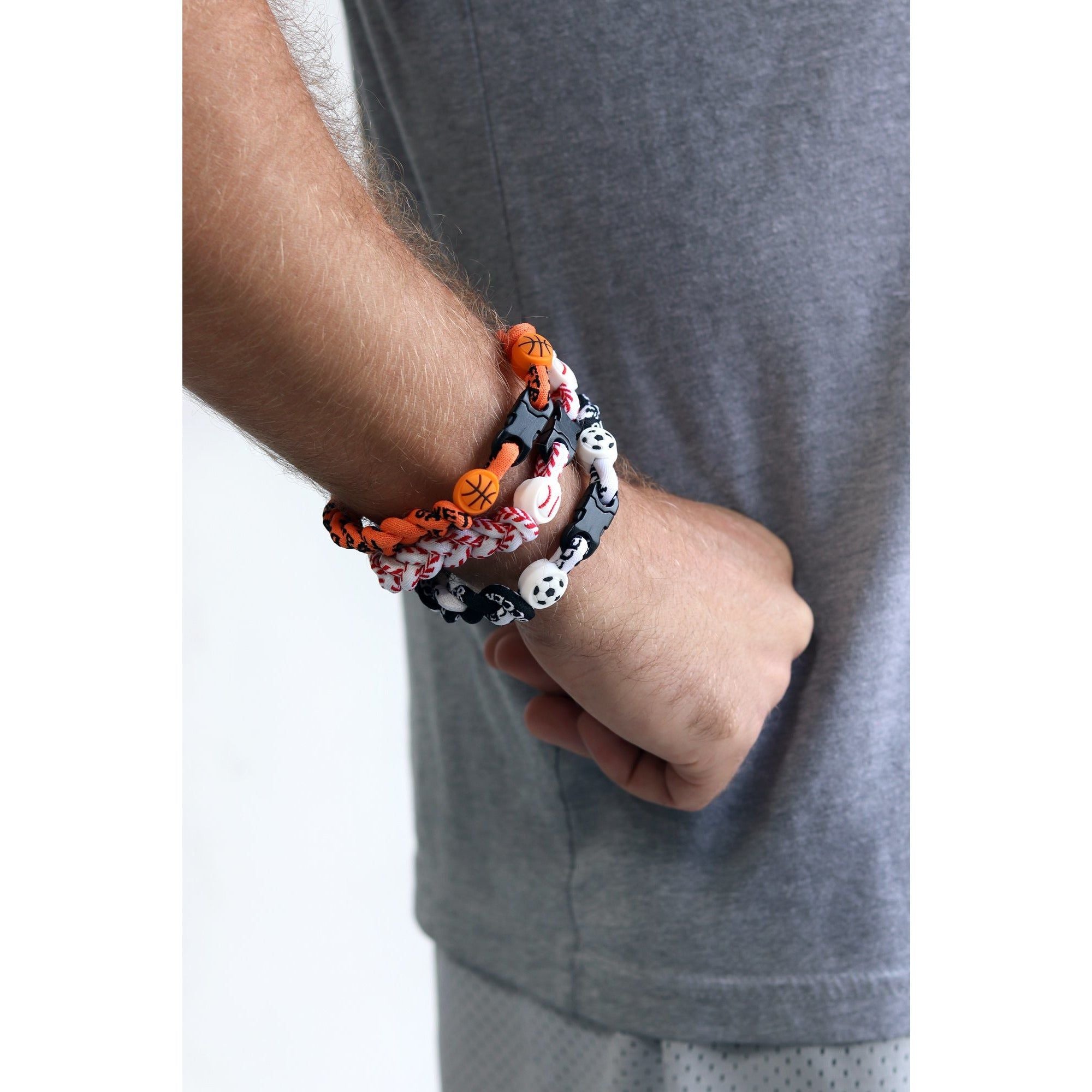 Tyqour Cadeau de football et basket-ball, cordon éergable, bracelet d'amitié, pour garçons et filles, Acrylique Polyester Zinc Tyqour Cadeau de football et basket-ball, cordon éergable, bracelet d'amitié, pour garçons et filles, Acrylique Polyester Zinc
