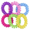 6 You Pick Colors and Quantities Spiral Hair Ties Elastic Coils Ponytail Holders Plastic Rubber Band