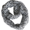 Chevron Zig Zag Scarf for Women for Hair Fashion Outfit Black
