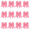 12 Light Pink Cheer Bows for Girls Large Hair Bows with Clip Holder Ribbon