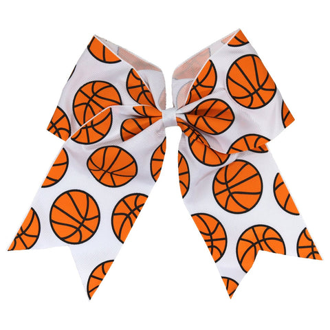 Basketball Cheer Bow for Girls Large Sports Hair Bows Ponytail Holder