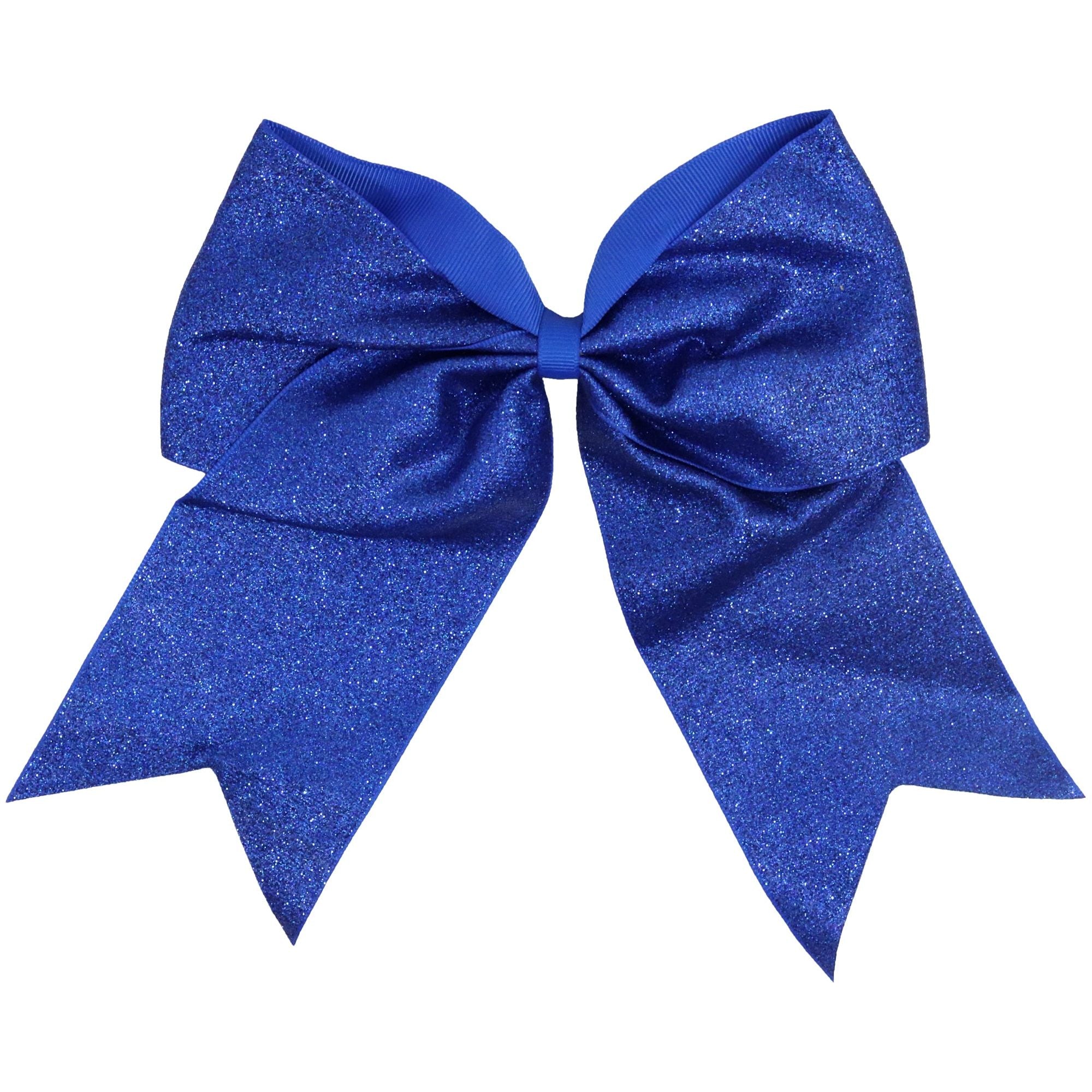 Hair bow girls baby handmade hair accessory royal blue glitter hair bows  set 2
