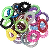 Hair Coils Spiral Coil Scrunchies Hair Ties Pack Plastic Scrunchie Wholesale Ponytail Accessories Scrunchy Elastic Bands for Girls and Women You Pick Colors and Quantities