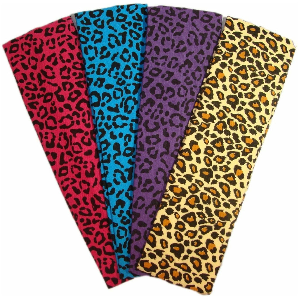 Headbands 4 Soft Stretch Headband Elastic Head Bands Cheetah Set Leopard