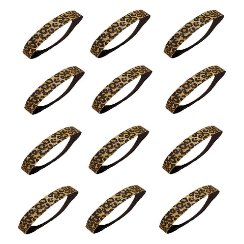 Glitter Headbands 12 Girls Headband Sparkly Hair Head Bands Cheetah Gold