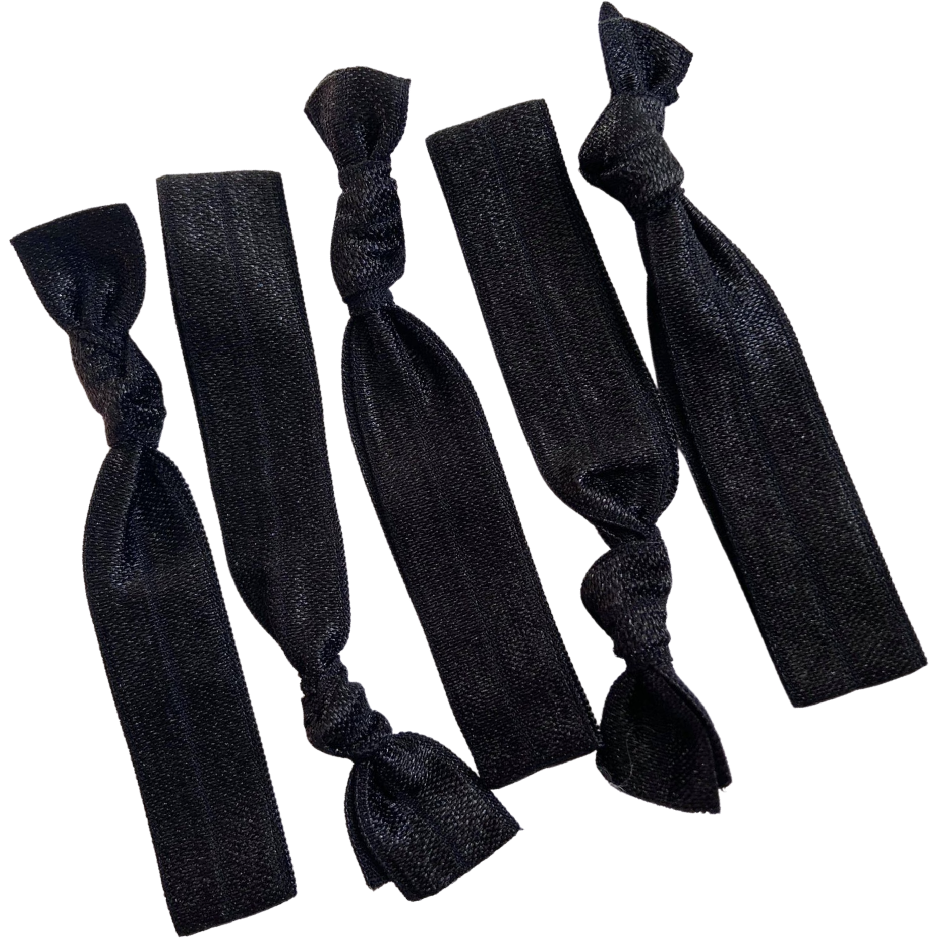All Black Gentle No-crease Elastic Hair Ties at