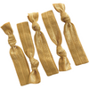 Hair Ties 5 Elastic Ponytail Holders Ribbon No Damage Knotted Bands