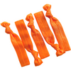 Hair Ties 5 Elastic Orange Ponytail Holders Ribbon Knotted Bands