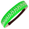 Softball Headband Non Slip Leather Sports Head Bands Neon Green White