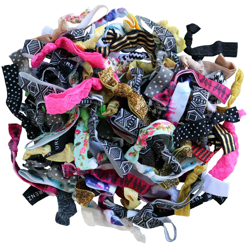 Hair Ties 5000 Elastic Prints and Solids Ponytail Holders Ribbon Knotted Bands