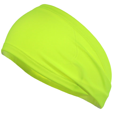 Performance Headband Moisture Wicking Athletic Sports Head Band Neon Yellow