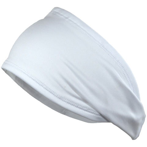Performance Headband Moisture Wicking Athletic Sports Head Band White