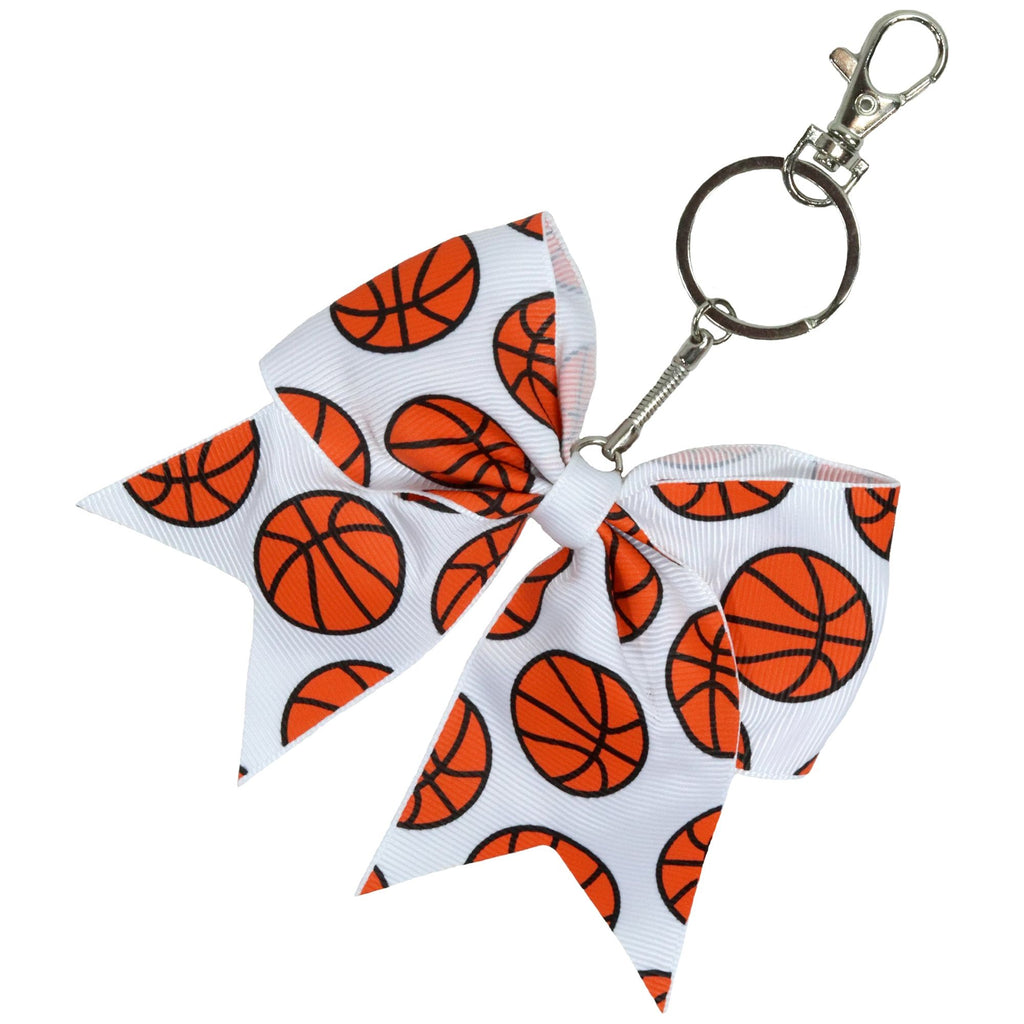 Basketball Sports Keychains for Girls Bow Key Chain