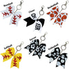 Soccer Sports Keychains for Girls Bow Key Chain