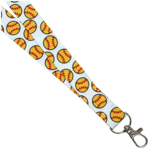 Softball Lanyard Key Chain Holder Softball Gifts for Girls Coach Team Mom