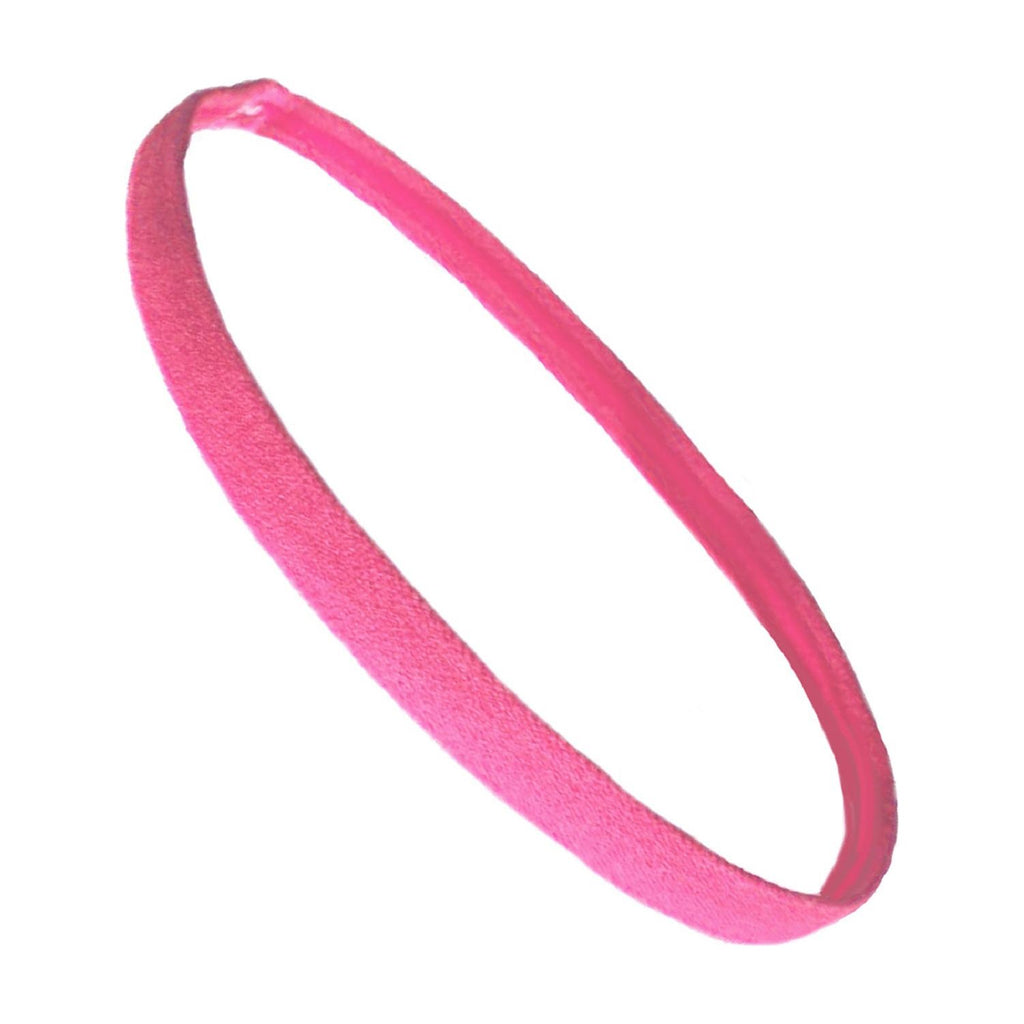 Non Slip Sports Headband Mini Elastic Head Band Athletic Medium Pink