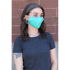 Turquoise Face Mask With Carbon Filter Pocket Washable Reusable Fabric Cloth Material Adjustable Straps