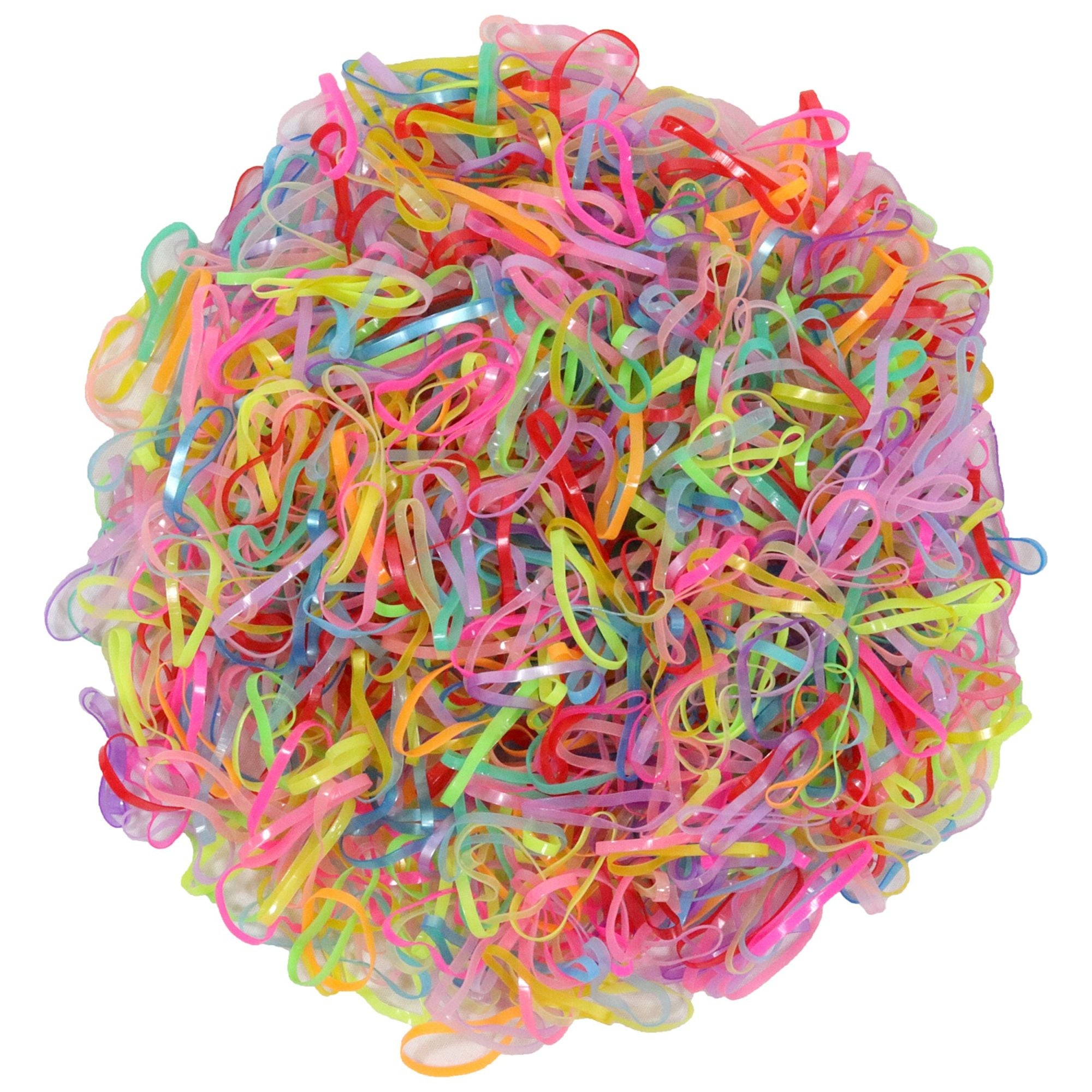 QIOKCKC 900 Tiny Rubber Bands Vibrant Color Mini Hair Ties with 3