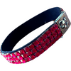 Rhinestone Bracelet Cuff With Clasp Heart Closure Bling Crystal Bracelets for Women Kids Girls and Teens Multicolor, Pink, Clear, Blue, Black, and Red
