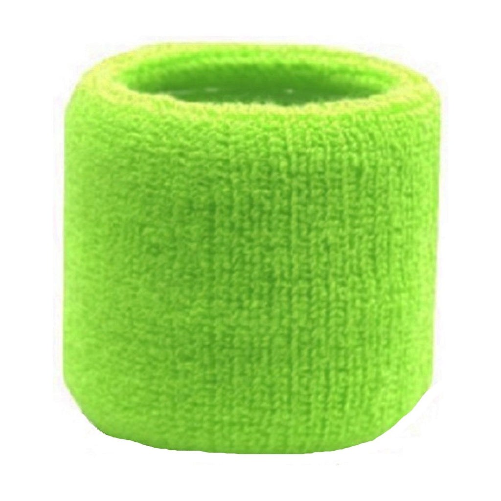 Sweatband for Wrist Terry Cotton Wristband Neon Green