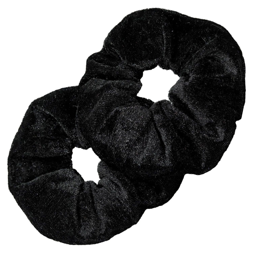 Velvet Scrunchies 2 Pack Black