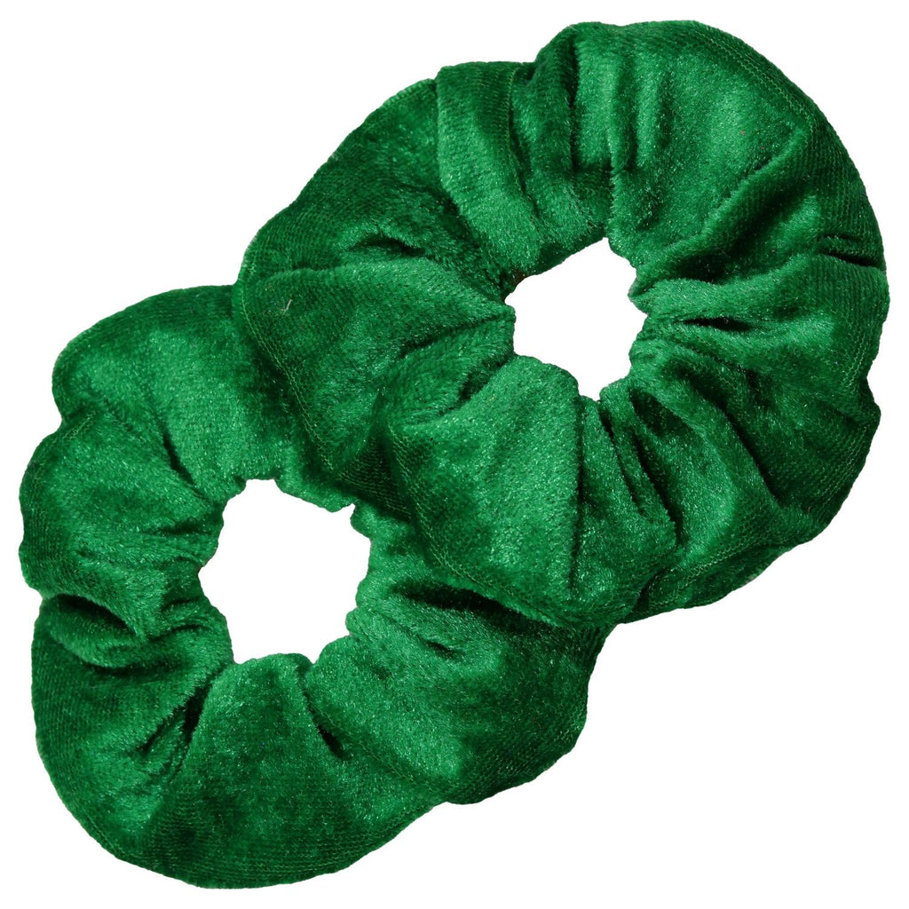 Velvet Scrunchies 2 Pack Green