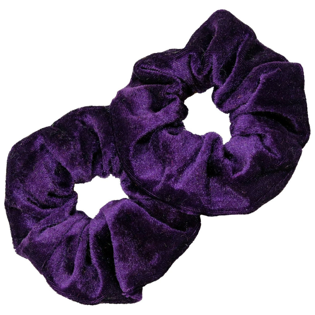 Velvet Scrunchies 2 Pack Purple Plum