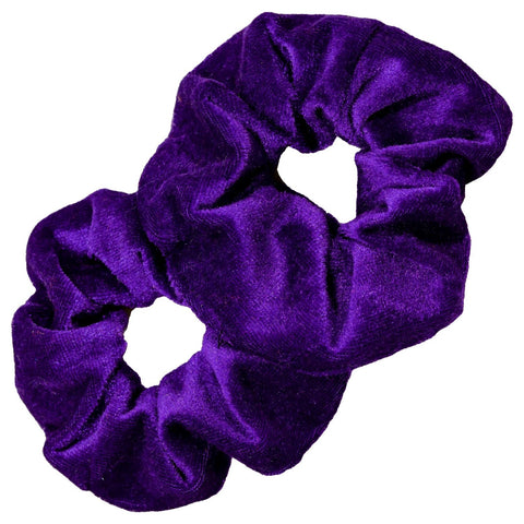 Velvet Scrunchies 2 Pack Purple