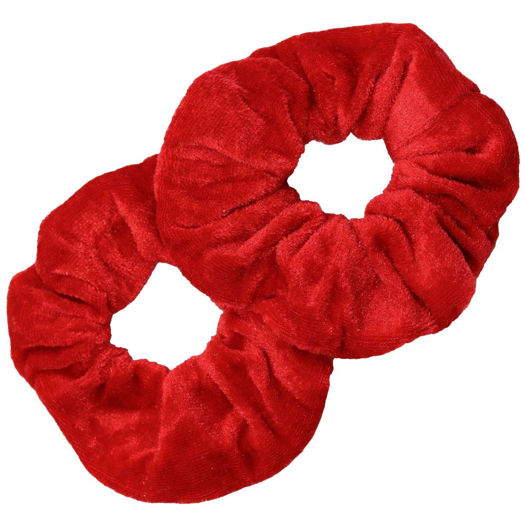 Velvet Scrunchies 2 Pack Red