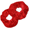 Velvet Scrunchies 2 Pack Red