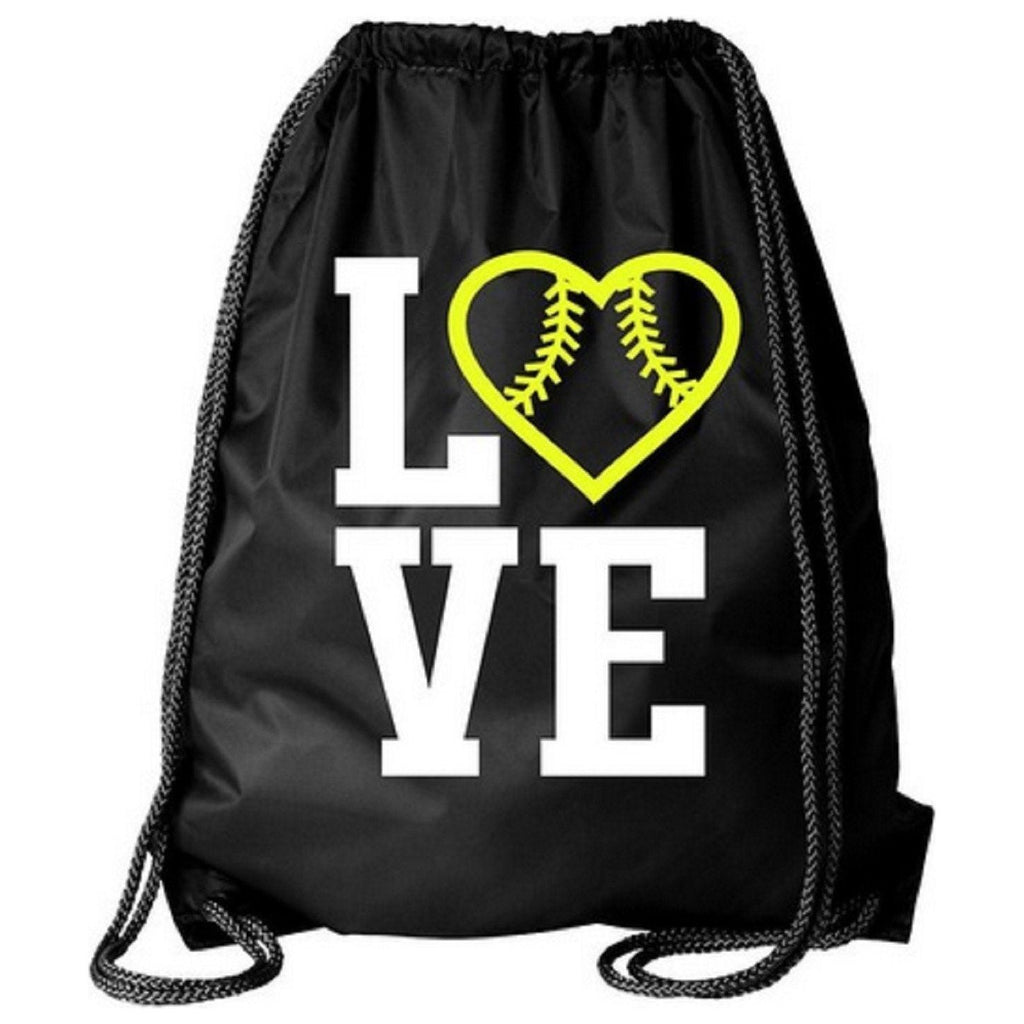 Softball Backpack Cinch Drawstring Bag Softball Gifts for Girls