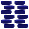 Sweatbands 12 Terry Cotton Sports Headbands Sweat Absorbing Head Bands Blue