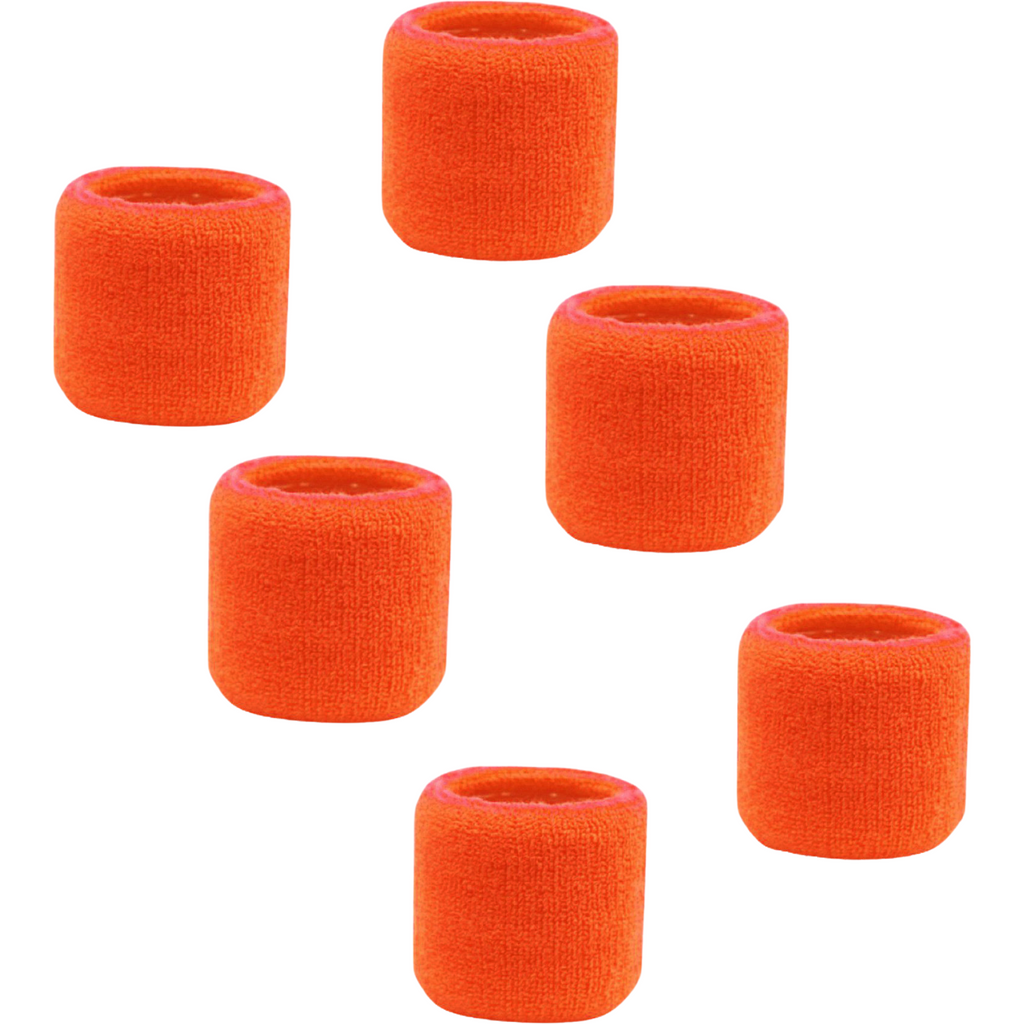 Sweatband for Wrist Terry Cotton Wristbands 6 Orange