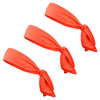Tie Back Headbands 3 Moisture Wicking Athletic Sports Head Band Neon Orange