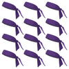 Tie Back Headbands 12 Moisture Wicking Athletic Sports Head Band Purple