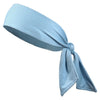 Tie Back Headband Moisture Wicking Athletic Sports Headband Light Blue