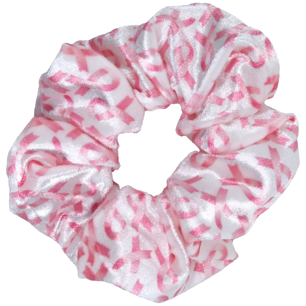 Velvet Scrunchies Breast Cancer Awareness Scrunchie Ponytail Holder